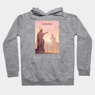 Czech. Retro travel poster Hoodie